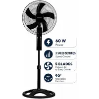 Opviq Ventilateur sur pied Alpina 18, Ventilateur, Noir