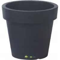 BOTLE Pot De Fleurs - - Rond - Anthracite - Ø 40 Cm - Plastique Résistant Uv