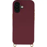 Selencia Coque arrière Rivièra avec MagSafe avec crochets amovibles pour Apple iPhone 16 - Bold Burgundy