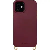 Selencia Coque arrière Rivièra avec MagSafe avec crochets amovibles pour iPhone 12 / 12 Pro - Bold Burgundy
