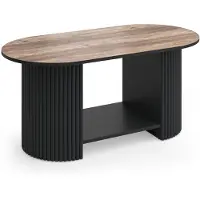 Vicco Table basse Calero Chêne rustique/Noir 100x50cm, Model 61470