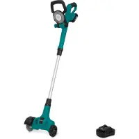 Vonroc Brosse désherbeuse sans fil 20V - manche télescopique | batterie 2.0Ah et chargeur rapide inclus