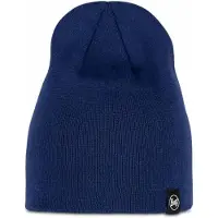 Buff Knitted Beanie Bleu