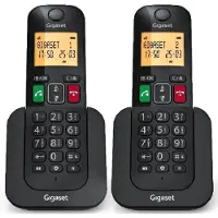 Gigaset Téléphone fixe sans fil Elemental 400 Duo, transparent, taille unique / prise européenne 220V, transparent, taille unique