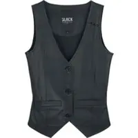 Black premium by emp Veste Sans Manches de - Essential - Simili-Cuir - S - XXL - pour Femme - noir - Taille L