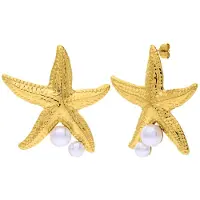 Lucardi Boucles d'oreilles or / blanc
