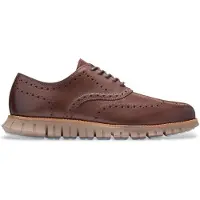 Cole Haan pour homme. C45383 Chaussures en cuir Zerogrand Remastered Wingtip Oxford marron (43), Plat, Lacets, Casuel, Classique
