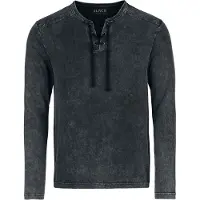 Black premium by emp T-shirt manches longues de - Essential - Haut Manches Longues Lacé - S - XXL - pour Homme - anthracite - Taille M