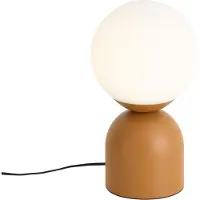 QAZQA Lampe de table Hotel Chic orange avec verre opale - Pallon Trend