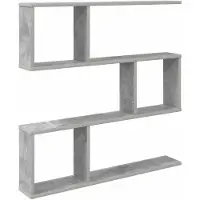 vidaXL Étagère Murale Gris béton 80 x 12 x 79,5 cm Bois d'ingénierie