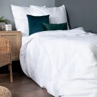 MARKIZETA HOME Literie, satin de coton, exclusif, premium 160x200 blanc Bonnie, uni