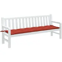 vidaXL Coussin pour banc de jardin , mélange de couleurs rouge, 200x50x7 cm, tissu