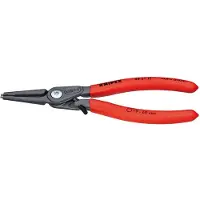 Knipex 48 31 J2 Pince à circlips de précision pour bagues intérieures dans les alésages avec protection contre la surextension recouverte de matière plastique antidérapante grise atramentée 180 mm
