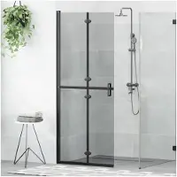 vidaXL Paroi de douche à l'italienne , noire, 80 x 6,5 x 190 cm