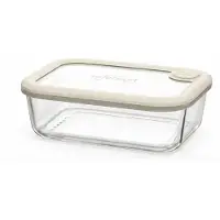 Safecourt Kitchen Récipient alimentaire en verre 1040 ml – Verre borosilicaté avec couvercle en verre – Compatible four, micro-ondes et congélateur