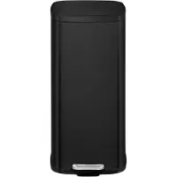 EKO - Stella Treteimer, 30 litres - Acier inoxydable et plastique - Noir mat