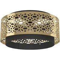 Eglo Plafonnier SANDBACH acier noir, laiton E27 1X40W H:22cm Ø42cm intensité lumineuse variable