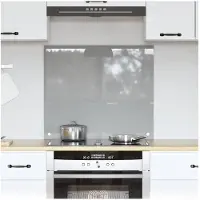vidaXL Protection de cuisine Gris clair 70 x 60 x 0,6 cm verre trempé
