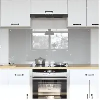 vidaXL : Dosseret de cuisine, 2 pièces, gris clair, 70 x 60 cm, verre trempé
