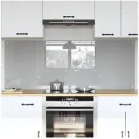 vidaXL Protection de cuisine 2 pcs Gris clair 80 x 60 cm verre trempé