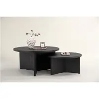 Ebuy24 Saltö table basse ensemble de 2 noir.