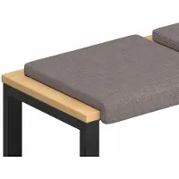 vidaXL Coussins de banc, 2 pièces, tissu, couleur taupe, profondeur 35 cm