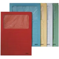 Leitz Présentoir, DIN A4, en carton, avec fenêtre, assorti 160 g/m², dessus avec D inscriptible (A4, 100x)