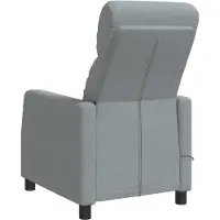 vidaXL Fauteuil de relaxation de massage, couleur gris clair, revêtement en tissu, marque