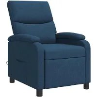 vidaXL Fauteuil de relaxation massant, bleu, revêtement en tissu, marque