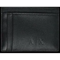 Armani Exchange pour homme. XM000169AF22541UC001 Porte-cartes en cuir lisse à multiples compartiments noir (OSFA), Casuel