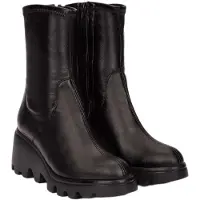 Wonders pour femme. G-7030_5737_5792 Bottines en Cuir Toronto 30 Noir (38), Plat, Fermeture éclair, Casuel