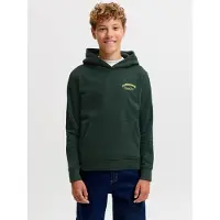 JACK&JONES JUNIOR Junior Sweat 'JJEBrandes' jaune / vert foncé