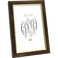 Deknudt Frames Deknudt Cadre en plastique S46A noir et or 10x15 cm