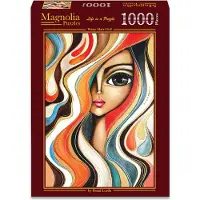 Magnolia Puzzle Fille aux cheveux ondulés - 1000 pièces