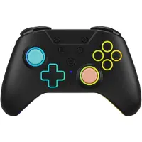 Hyperkin NuRival Wireless Hall Effect Game Controller (Switch, Switch 2, Switch Lite, Switch OLED), Manette, Noir, Orange, Bleu
