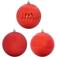 vidaXL Ensemble de Boules de Noël 4 pcs Rouge Plastique