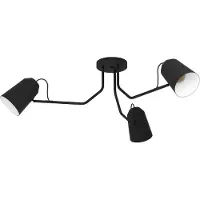 Eglo 900188 LORETO E27 triple plafonnier Ø1145mm noir blanc