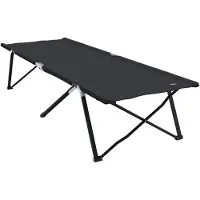 vidaXL Lit pliant pour le camping bleu 206 x 76 x 74 cm