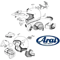 Arai X System Helmet Chin Air Vent Argenté