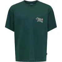 Only & Sons Junior T-Shirt 'OSJCOLE FOOD' crème / vert foncé