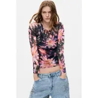 Desigual Chemisier bleu marine / violet / rose ancienne