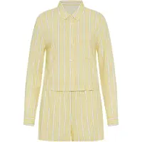 LASCANA Shorty bleu-gris / jaune / blanc