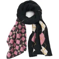 Desigual Écharpe beige / rose / noir