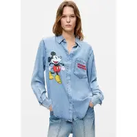 Desigual Chemisier 'Mickey Disney' bleu denim / moutarde / rouge / noir