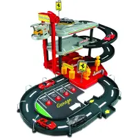 Bburago Garage Ferrari Race&amp;Play 3 niveaux avec 1 voiture à l'échelle 1/43ème - BURAGO