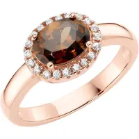 Smart Jewel Bague marron / or rose