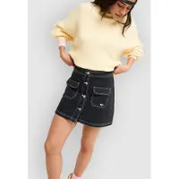 Roxy Radiantrider Denim Skirt Gris M Femme