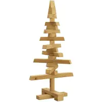 vidaXL Arbre de Noël en bois Marron 60 cm Bois massif en pin