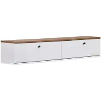 Skye Decor , meuble TV 100% revêtu de mélamine, en bois d'épicéa d'Atlantique et blanc, 140 cm