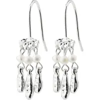 Pilgrim Boucles d'oreilles 'Virel' argent / blanc naturel
